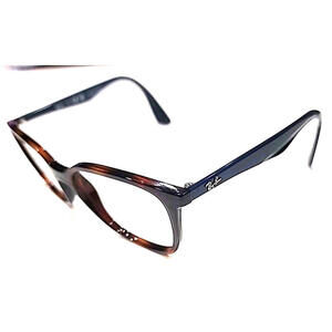 Ray Ban RB7066 5585 Tortoise Blue Square Eyeglasses Frame 54-17 145